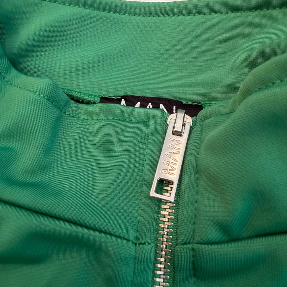 BoohooMAN OFCL Green Yellow Stripe Track Jacket Plus Size 4XL Full Zip Fleece - Picture 10 of 11